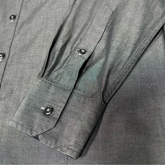 INC International Concepts Dark Grey Button Down Long Sleeve Men's Shirt Size L - Picture 12 of 16